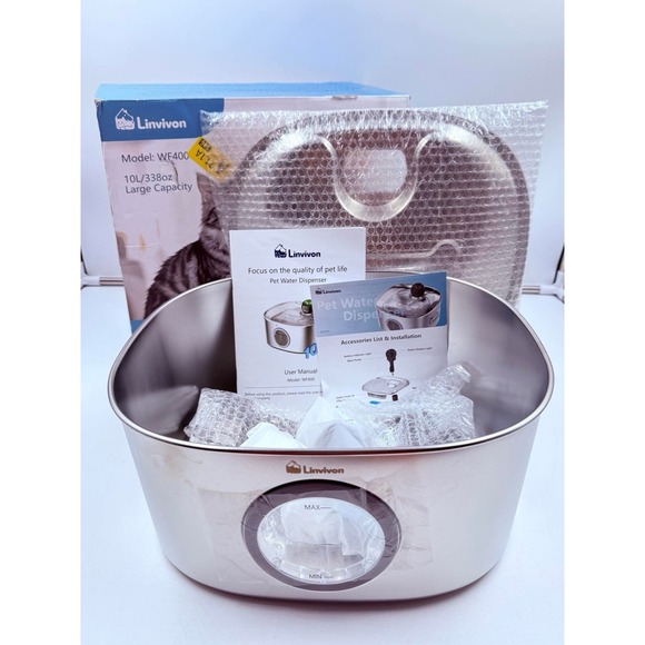 Dog Water Bowl Dispenser 10L/2.6Gal Automatic Dog Water Fountain With App & 2.4G